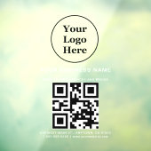 Geschäft Weißes Logo QR-Code-Fensterfolie Fensteraufkleber (Blatt 3)