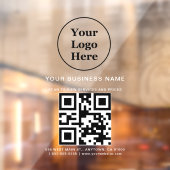Geschäft Weißes Logo QR-Code-Fensterfolie Fensteraufkleber (Blatt 2)