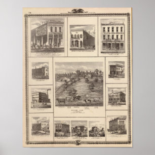 Geschäfte in Charles-Stadt, Davenport Poster