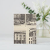 Geschäfte in East des Moines und Des Moines, Iowa Postkarte (Stehend Vorderseite)