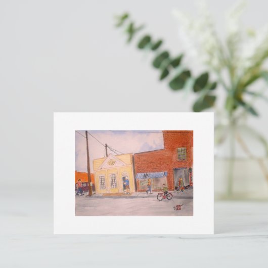 Geschäfte mit Anwältin Postkarte (Stehend Vorderseite)