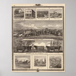 Geschäfte, Wohnsitze, Cedar County Poster