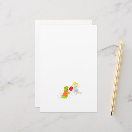 Geschäften: Tag am Strand Briefpapier (Vorderseite/Rückseite Beispiel)