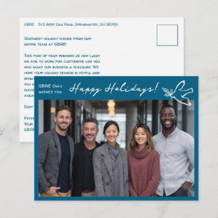 Geschäftlich einfache Taube BENUTZERFOTO Weihnacht Postkarte