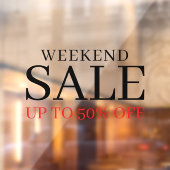 Geschäftlich Elegant Minimal Weiß & Rot | Ladenver Fensteraufkleber (Blatt 2)