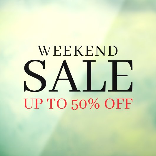 Geschäftlich Elegant Minimal Weiß & Rot | Ladenver Fensteraufkleber (Blatt 3)