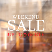 Geschäftlich Elegant Minimal Weiß & Rot | Ladenver Fensteraufkleber (Blatt 2)