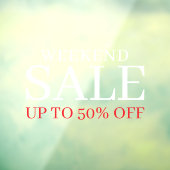 Geschäftlich Elegant Minimal Weiß & Rot | Ladenver Fensteraufkleber (Blatt 3)