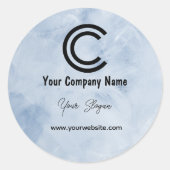 Geschäftlich Runder Aufkleber (Vorderseite)