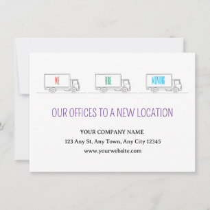 Geschäftliche Bekanntgabe eines Umzugs an einen ne Ankündigung