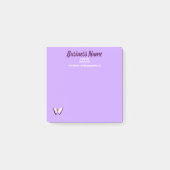 Geschäftliche Marketing personalisiert lila Post-it Klebezettel (Vorderseite)