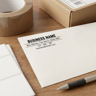Geschäftliche Rücksendeadresse Professionelles m Permastempel