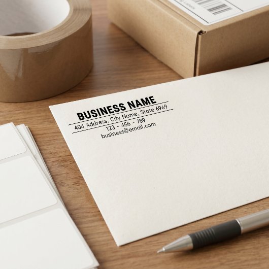 Geschäftliche Rücksendeadresse | Professionelles m Permastempel