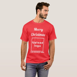 Geschäftliche Weihnachtsgrüße auf rotem T-Shirt
