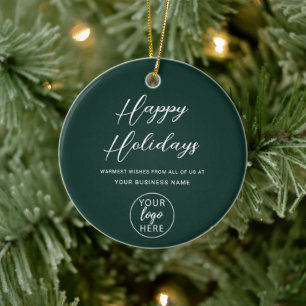 Geschäftliche Weihnachtsgrüße  Keramik Ornament