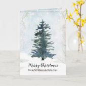 Geschäftlicher Weihnachtsbaum Winter Schnee Frost Karte (Gelbe Blume)