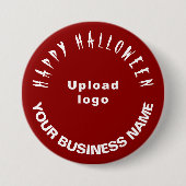 geschäftliches Halloween-Gruß auf Red Round Shape Button (Vorderseite)