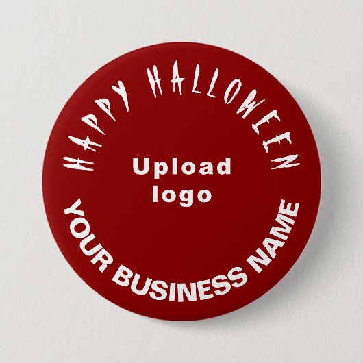 geschäftliches Halloween-Gruß auf Red Round Shape Button (Vorderseite)