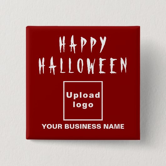 geschäftliches Halloween-Gruß in roter Form Button (Vorderseite)