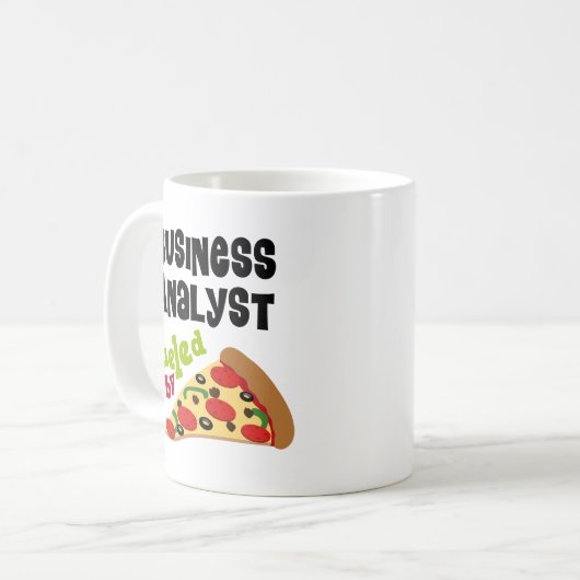 Geschäfts-Analytiker-(lustiges) Pizza-T-Shirt Kaffeetasse (Vorderseite Links)