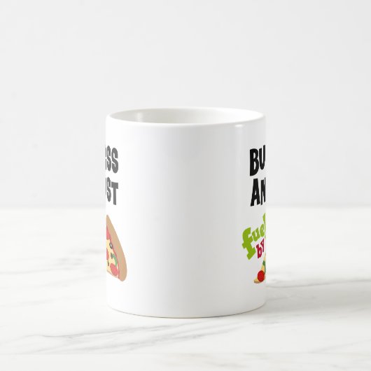 Geschäfts-Analytiker-(lustiges) Pizza-T-Shirt Kaffeetasse (Mittel)