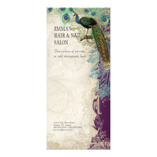 Geschäfts-Anzeigenpreisliste-Vintage barocke Werbekarte