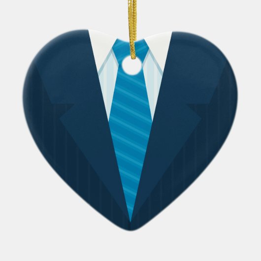 Geschäfts-Anzug u. -Krawatte Keramik Ornament (Vorne)