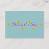 Geschäfts-Blumen-Karten Visitenkarte (Rückseite)