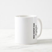 Geschäfts-Branding Werbe-Logo-Slogan-Adresse Kaffeetasse (VorderseiteRechts)