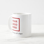 Geschäfts-Branding Werbe-Logo-Slogan-Adresse Kaffeetasse (Vorderseite Links)