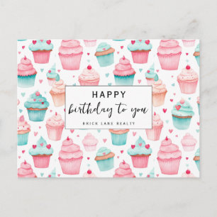 Geschäfts Cupcake Alles Gute zum Geburtstag Postkarte