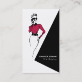 Geschäfts-Dame Illustration Office Visitenkarte (Vorderseite)