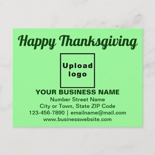 Geschäfts-Dankesgrüße auf Hellgrün Postkarte (Vorderseite)