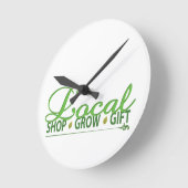 Geschäfts-Einheimisches, wachsen, Geschenk-Einheim Runde Wanduhr (Winkel)