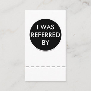 Geschäfts-Empfehlungs-Karten-Schablone Empfehlungskarte