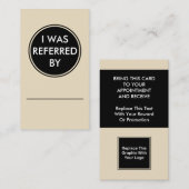 Geschäfts-Empfehlungs-Karten-Schablone Empfehlungskarte (Vorne/Hinten)