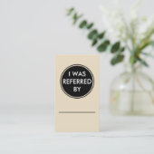 Geschäfts-Empfehlungs-Karten-Schablone Empfehlungskarte (Stehend Vorderseite)