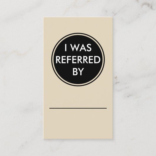 Geschäfts-Empfehlungs-Karten-Schablone Empfehlungskarte (Vorderseite)