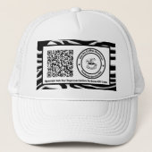 Geschäfts Firmenlogo Sonderangebote QR Code Custom Truckerkappe (Vorderseite)