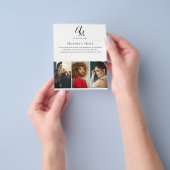Geschäfts-Flyer mit Schriftmonogramm und QR-Code Flyer (Gruppe)