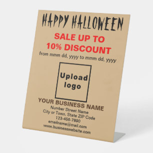 Geschäfts-Halloween-Angebot auf Hellbraun Sockelschild