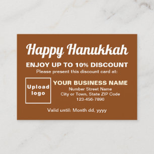 Geschäfts-Hanukkah-Braun-Rabattkarte Rabattkarte