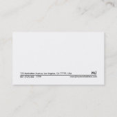 Geschäfts-Karte 006 - mutiges schlichtes, Visitenkarte (Rückseite)