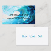 Geschäfts-Karte, abstrakte blaue Welle Visitenkarte (Vorne/Hinten)