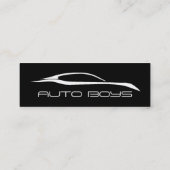Geschäfts-Karte - Auto-Silhouette Mini Visitenkarte (Rückseite)