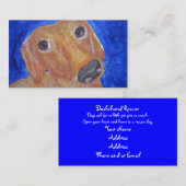 Geschäfts-Karte, Dackel-Rettung Visitenkarte (Vorne/Hinten)