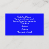 Geschäfts-Karte, Dackel-Rettung Visitenkarte (Rückseite)