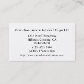 Geschäfts-Karte Deco Retro Swirl Heiße Pink Visitenkarte (Rückseite)