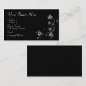 Geschäfts-Karte - elegante weiße Blumen Visitenkarte (Vorne/Hinten)