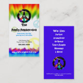 Geschäfts-Karte FRIEDEN Krawatten-'N Groovy Visitenkarte (Vorne/Hinten)